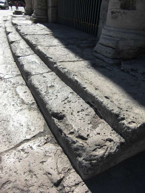 Gradually Stairs Rome Italy Roman Colosseum