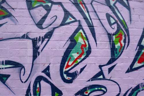 Graffiti Pattern Art Painting Colorful Wall