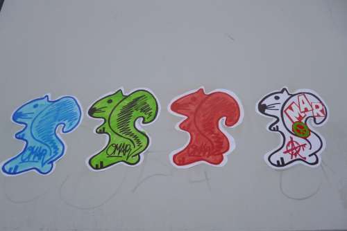 Graffiti Street Art Art Wall Squirrel Colorful