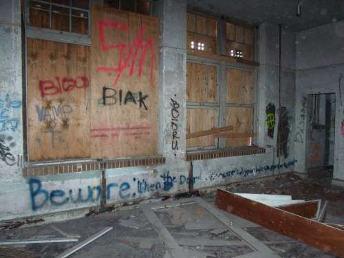 Graffiti Vandalism Abandoned Building Florida