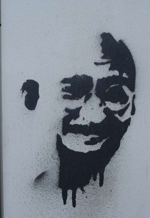 Graffiti Gandhi Spray Power Box Face
