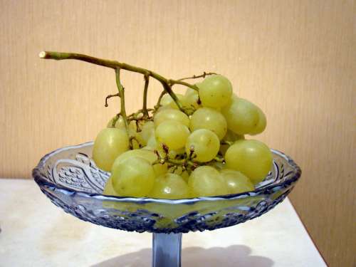 Grapes Berry Green A Bunch Of Vase Still Life