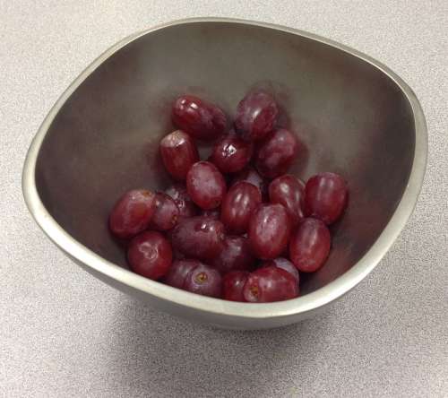 Grapes Red Pewter Bowl Fruit Still Life