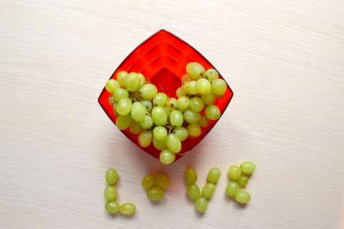 Grapes Green Red Shell Food