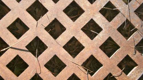 Grating Detail Forging Wrought Iron Metal Design