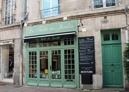 Green Door French Cafe Street Cafe France City Cafe