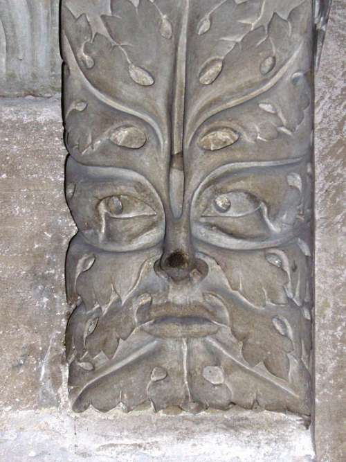 Green Man Sheet Mask Decorative Element Sculpture