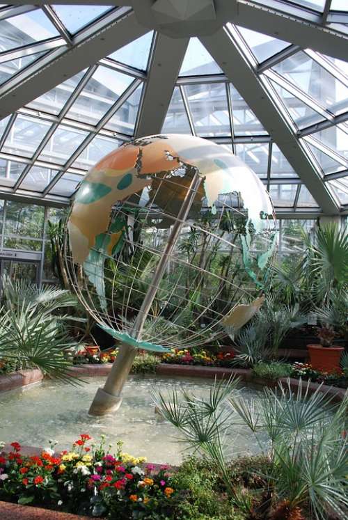Greenhouse Green House Earth Sculpture Globe