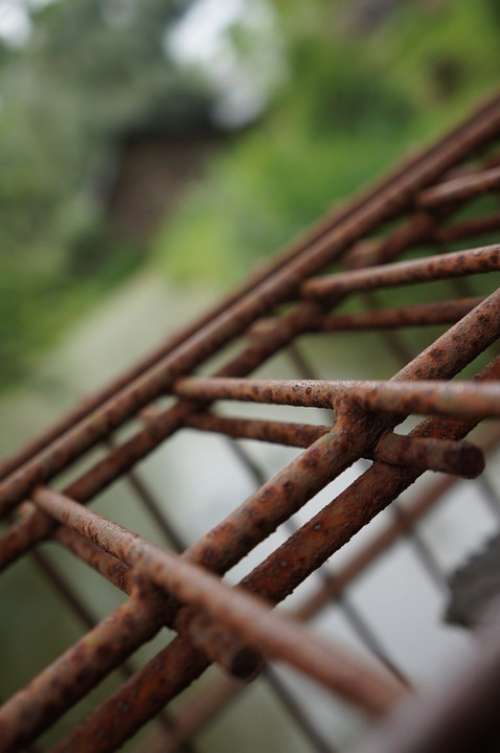 Grid Rust Steel Metal