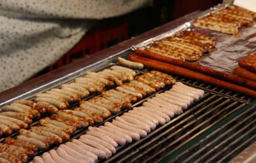 Grill Sausage Hot Meat Barbecue Bbq Grilling