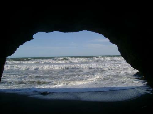 Grotto Beach Landscape Nature Sea Horizon Costa