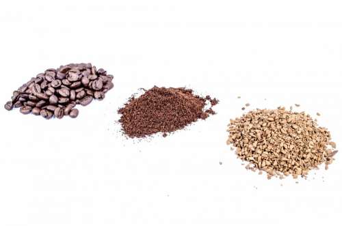 Ground Ground Coffee Isolated Heap Grain Instant