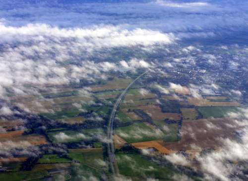 Ground Building Cloud Sky White Plane Day