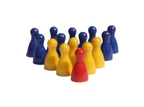 Group Hierarchy Figures Play Stone Placed