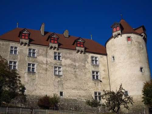 Gruyere Castle Switzerland Castle Wall Tower