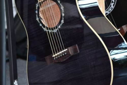 Guitar Acoustic Guitar Black Musical Instrument