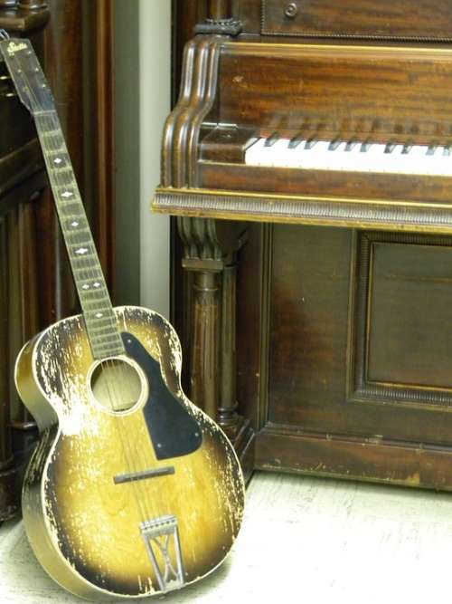 Guitar Vintage Musical Instrument Art Blues Music