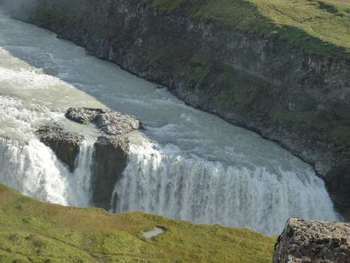 Gullfoss Waterfall River Hvítá Ölfusá Haukadalur
