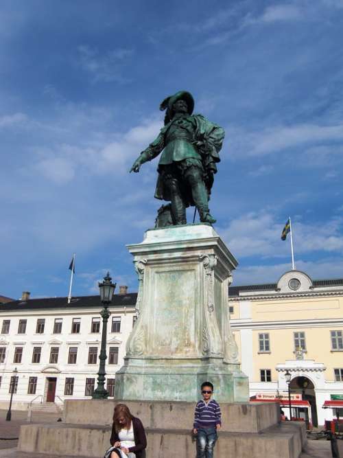 Gustav Adolf Monument Sweden Gothenburg Town Hall