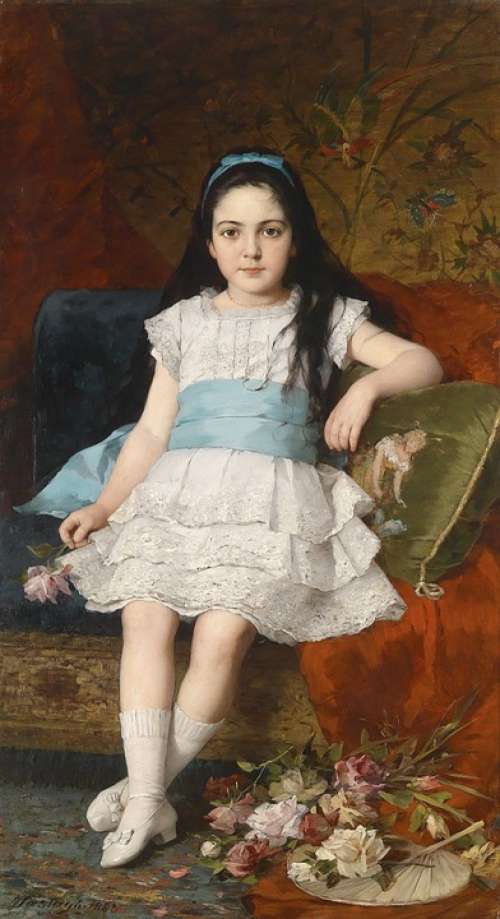 Gyorgy Vastagh Girl Child Portrait Painting