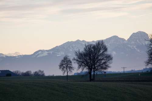 Hair Dryer Landscape Mountains Alpine Upper Bavaria