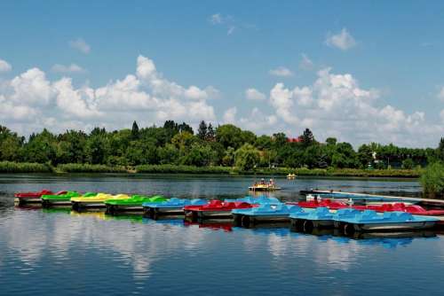 Hajduszoboszlo Lake Water Paddle Boats Pedalo