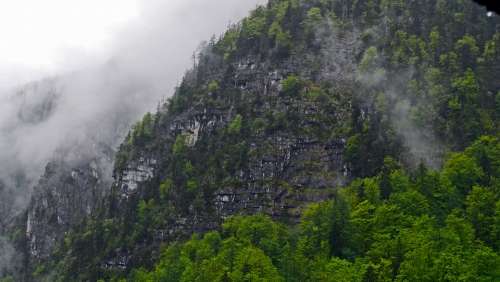 Hallstatt Mountainside After The Rain Cloud