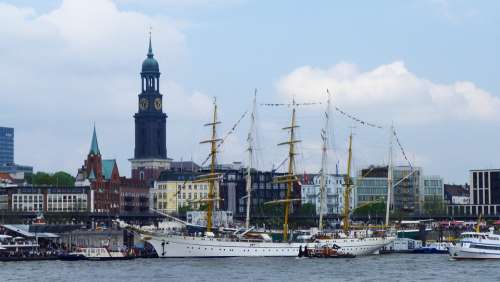 Hamburg Hafengeburtstag Michel Elbe Sailing Vessel
