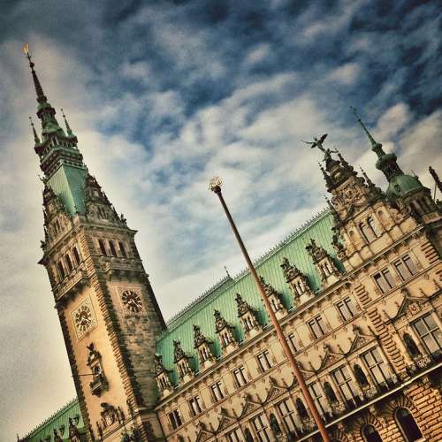 Hamburg City Building Germany Historically