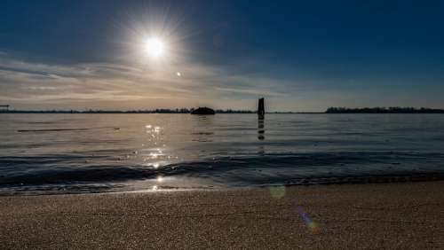 Hamburg Beach Blankenese Elbe Water Port City Sky