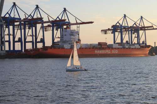 Hamburg Sailing Boat Port Sea