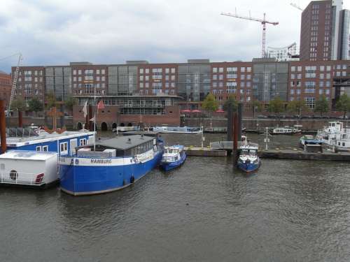 Hamburg Harbour Port Innenalster Germany Water