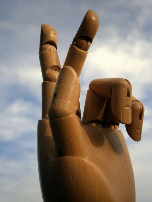 Hand Finger Links Hand Wood Joints Joint Art