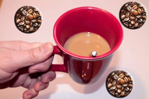 Hand Coffee Cup Coffee Beans Aroma Breakfast