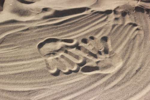 Handprints Beach Sand Love