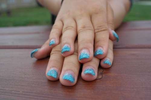Hands Gel Nails Summer Beauty Girl Artificial