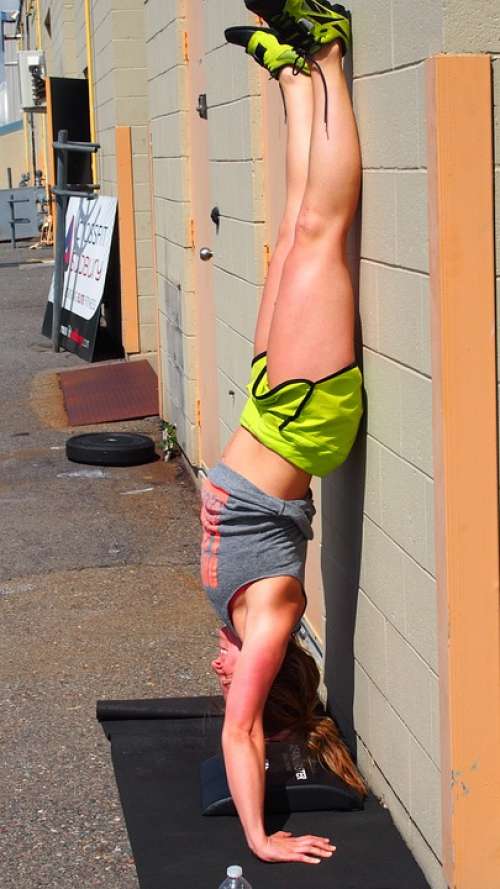 Handstand Exercise Balance Training Sports Girl