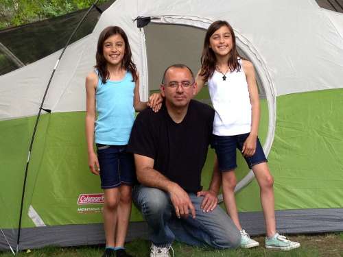 Happy Family Camping Family People Vacation