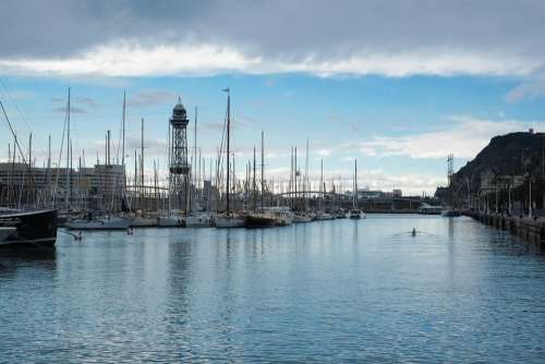 Harbour Water Boat Sea Harbor Port Blue Ocean