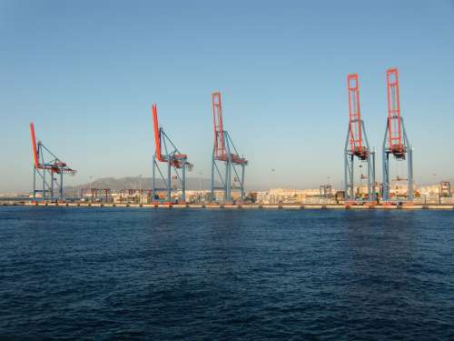 Harbour Cranes Sea Crane Port Cargo Container
