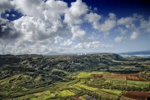 Hawaii Landscape Scenic Sky Clouds Sea Ocean