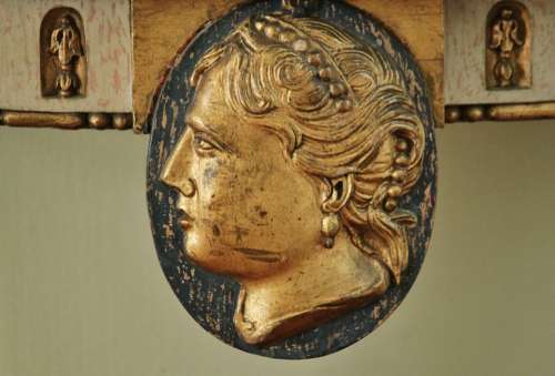 Head Portrait Woman'S Head Carving Art Antique