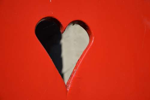 Heart Door Love Red White Black Valentine Object