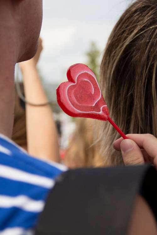 Heart Red Love Lollipop In Love