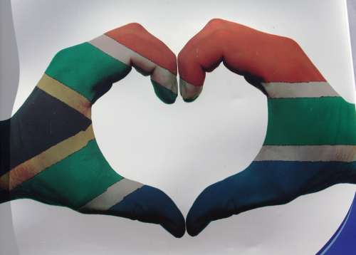 Heart South Africa Flag Love Symbol Symbol