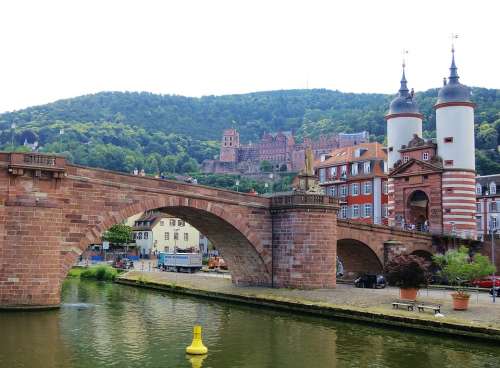 Heidelberg Bridge Neckar Old Bridge Castle River