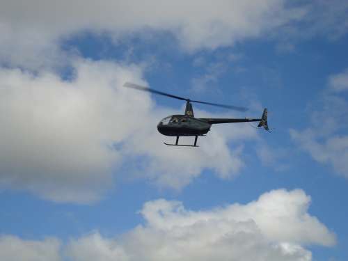 Helicopter Chopper Hovering Aviation Transportation