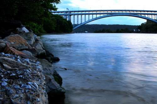 Henry Hudson Bridge Hudson River River Manhattan
