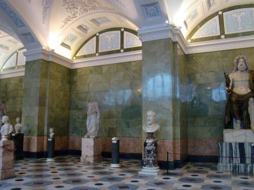 Hermitage Winter Palace Petersburg Hall Sculpture