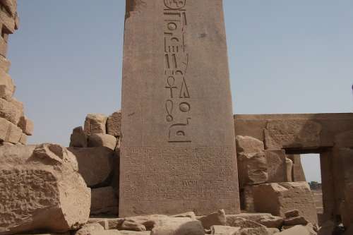 Hieroglyphics Egypt Luxor Karnak Inscription